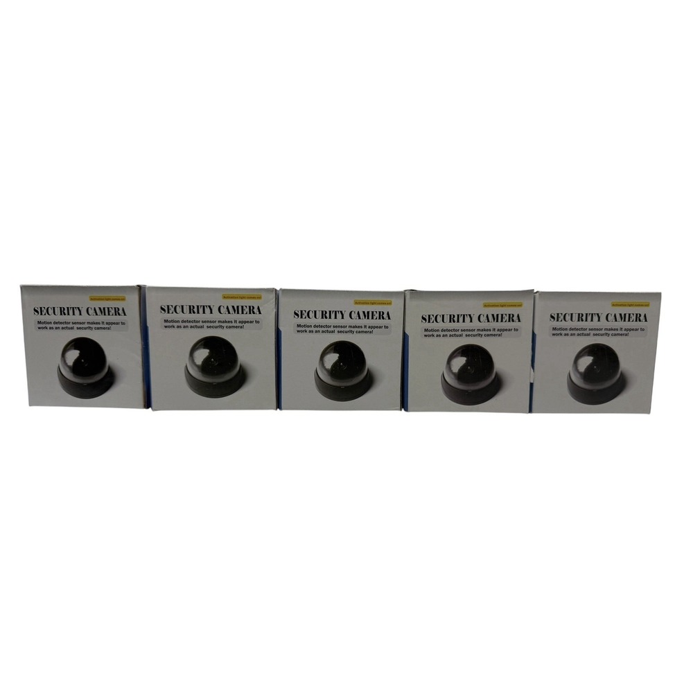 Lot of 5 Dummy Security Cameras Motion Sensor LED Light Dome Style New Open Box